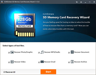 تحميل معالج استعادة بطاقة الذاكرة من Iuweshare Sd مجانًا
